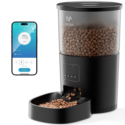 Wifi Automatic Cat Feeders 3L Food Dispenser Timer Smart Pet Feeder with over 180-Day Battery Life